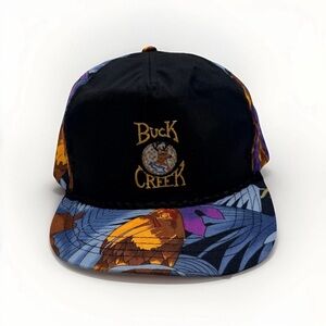 Vtg Buck Creek Plantation Golf Course Tropical Toucan Rope Cap LeatherStrap RARE